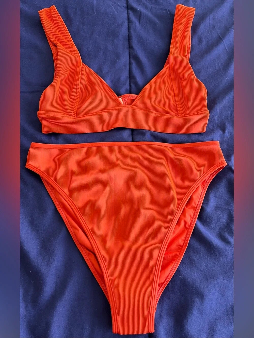 L*Space Bikini Set Hailey Top & High Waist Nora Bottom D Cup/XL Beach Swimwear